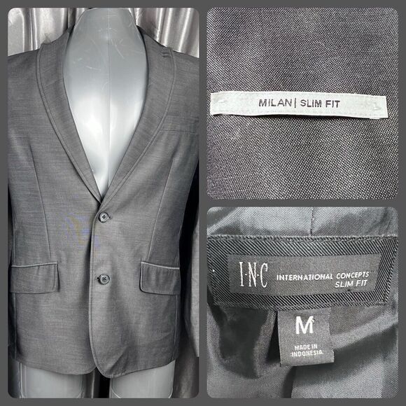 I.N.C. International Concepts Men’s Suit Jacket Sz M Milan Slim Fit Blazer Coat - Picture 1 of 17